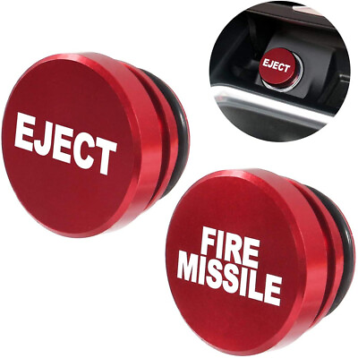 #ad 2PCS Car Cigarette Lighter Cover Accessories Universal Fire Missile Eject Button $5.99