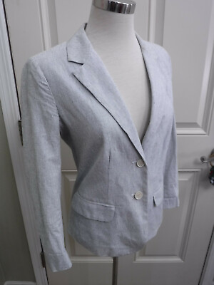 #ad New LUCKY BRAND 2 Blue Pinstripe Button Dress Casual Business Blazer Jacket $24.99