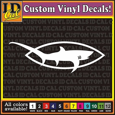 #ad 7quot; THRESHER Shark hammerhead Great White fishing car window vinyl decal Sticker $2.25