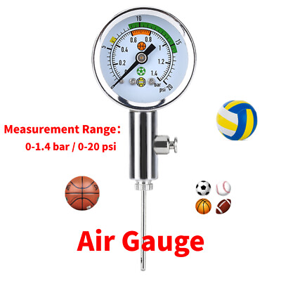 Sports Mini Pressure Gauge Basketball Air Guage Football Pump Pressure Gauge $10.19