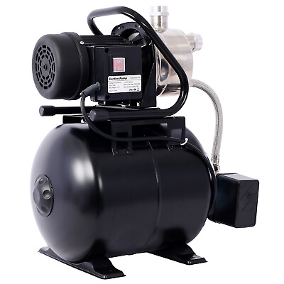 #ad 1.6HP Shallow Well Irrigation Jet Pump W Pressure Tank Automatic Water Booster $209.29