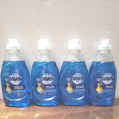 #ad Dawn Dishwashing Soap Liquid Original Scent 7oz New 4 Pack w 4 microfiber towels $10.74