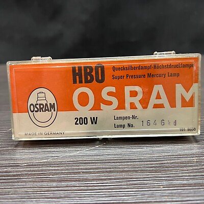 #ad Orsam HBO 200W Super Pressure Mercury Lamp 1646kd Made In Germany New Old Stock $25.00