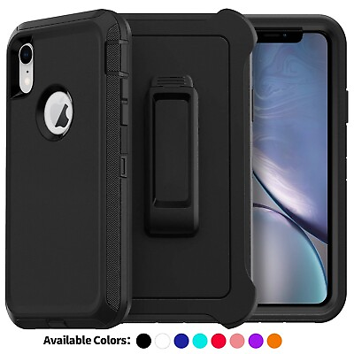 #ad For Apple iPhone XR Xs Max Case Cover Shockproof Series Fits Defender Belt Clip $8.98