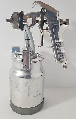 #ad DeVilbiss JGHV 520 Pressure Paint Spray Gun with Devilbiss #12 Air Cap and Can $200.00