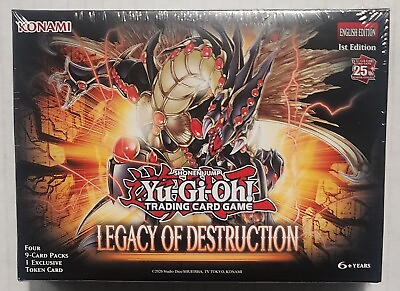 #ad Yugioh Legacy of Destruction Mini Box 1st Edition Sealed Special Edition Token $39.99