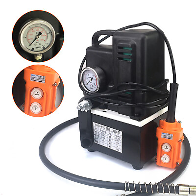 #ad High Pressure Electric Driven Hydraulic Pump Pump 110V Single Acting Valve 1.2KW $295.00
