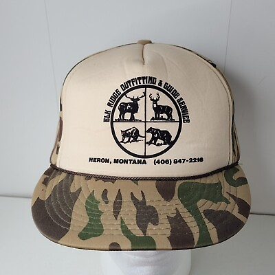 #ad Black Ridge Outfitting amp; Guide Service Hat Snapback Foam Cap Heron Montana Deer $14.99