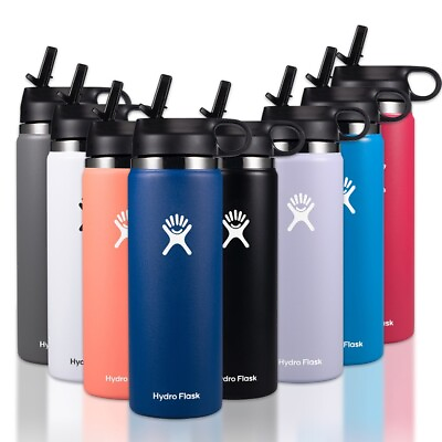 20 32OZ Hydro Flask Water Bottle Stainless steel Wide Mouth W Straw Lid 2.0 New $25.33