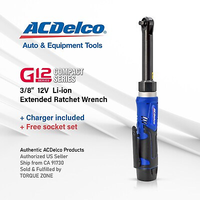 #ad ACDelco G12 12V 3 8quot; Cordless Extended Ratchet Wrench 40 ft lbs ARW1218 3P $91.79