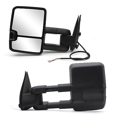 #ad Pair Tow Mirrors Manual Extendable For 1999 2006 GMC Sierra 1500 2500 3500 LHRH $106.22