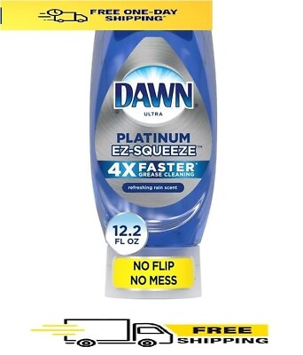 #ad Dawn EZ Squeeze Platinum Dishwashing Liquid Dish Soap Fresh Rain Scent 12 Oz $5.66