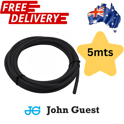 #ad JOHN GUEST 12mm Black Tube Cold Water Pipe High Pressure Caravan Hose 5m Coil AU $32.50