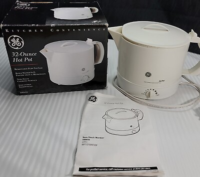 #ad GE Hot Pot Beverage Maker Cream Color With Instructions $12.98