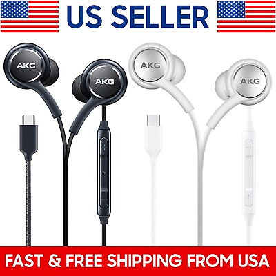 #ad Original Samsung Galaxy S24 S23 S22 AKG Stereo Earbuds w USB C Braided Cable lot $8.99