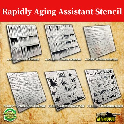 #ad Wet Effects Splattered Mud Rapidly Aging Assistant Stencil Tool For Tank Model $9.88