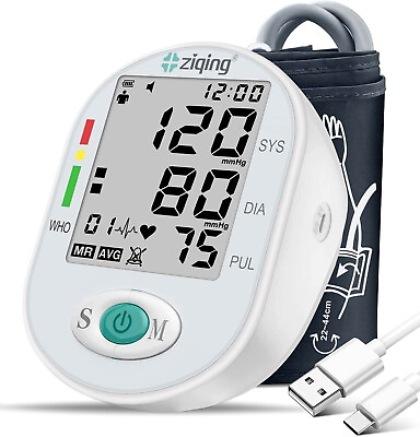 #ad #ad Ziqing Digital Blood Pressure Monitor Upper Arm with Pulse Rate White US $19.99