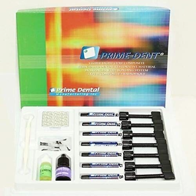 #ad #ad Prime Dent Visible Light Cure Dental Resin Based Hybrid Composite 7 Syringe Kit $56.99