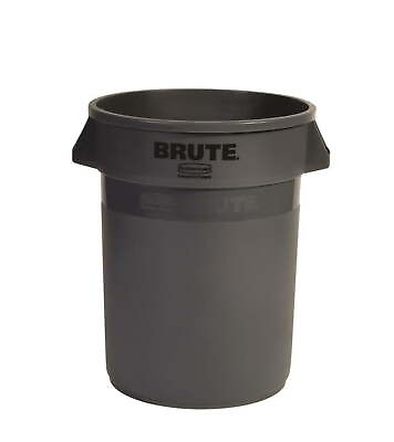 #ad Commercial Round Brute Container Plastic 32 gal Gray $37.55