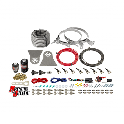#ad Direct Port Fogger Nitrous Kit 8 Cylinder .122 Nitrous .177 Fuel 90� Aluminun $1365.99