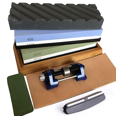 #ad Knife Sharpening Stone Set Dual Grit Whetstone Sharpener Wet Kitchen Tools Kit $26.50