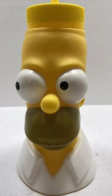 Homer Simpson Water Bottle Sipper Cup 32oz Straw Souvenir Universal Studios 2000 #ad $17.84