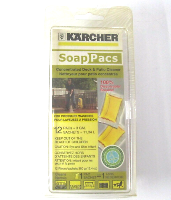 12 pack Karcher Soap Pacs Concentrated Deck amp; Patio Cleaner For Pressure Washer $5.95