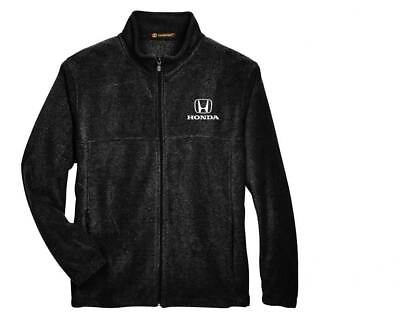 Honda Black Full Zip Fleece Jacket #ad #ad $55.00
