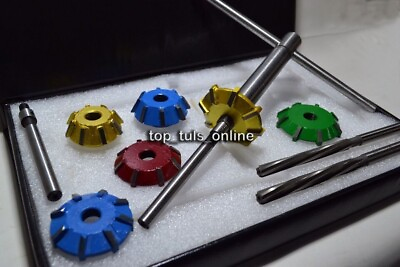 #ad 3 ANGLE CUT VALVE SEAT CUTTER SET CARBIDE TIPPED .945quot; 1.125quot; 30 45 70 DEGREE $226.00