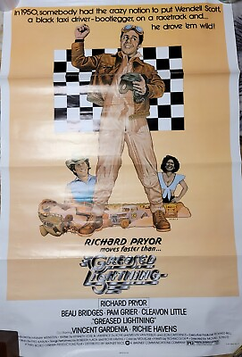 #ad Greased Lightning Warner Brothers 1977 . One Sheet 27quot; X 41quot; . Original $20.00