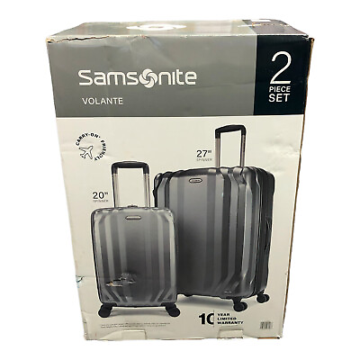#ad #ad Samsonite Volante Hardside Spinner Luggage 2 Piece Set Dark Gray $180.00