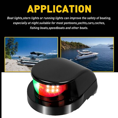 #ad Boat Navigation Lights Red and Green LED Marine Navigation Light Boat Bow Light $13.99