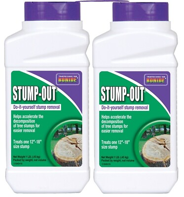 #ad 2 Bonide Stump Out Do It Yourself Stump Removal Treats 1 12quot; 18quot; Size Stump $29.98