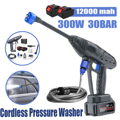 #ad 300W High Pressure Wide Use Long Time Portable Cleaner Wireless Pressure Washer $67.88