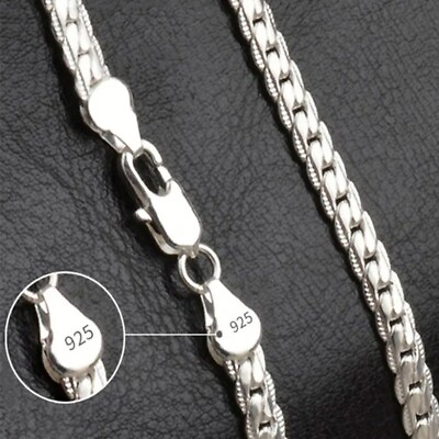 925 Sterling Pure Silver Luxury Brand Design Noble Necklace Chain For Woman amp;Men #ad $13.49
