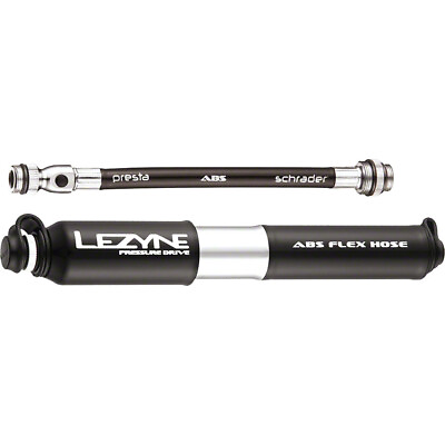 #ad #ad Lezyne ABS Pressure Drive Mini Frame Pump Small: Black Polished Silver $49.99