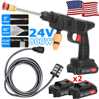#ad Cordless Pressure Washer 24V Power Washer Portable Rechargeable 2X1.5Ah Battery $37.99