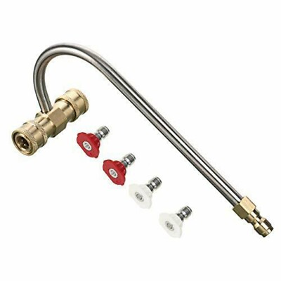#ad 1 Kit Gutter Cleaner Attachment For Pressure Washer W 4 Nozzles Tips 20CM $27.98