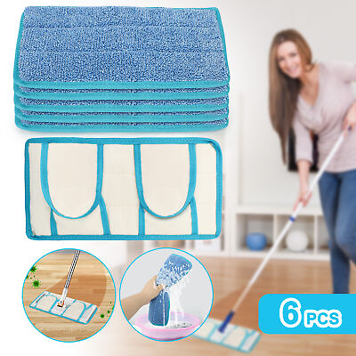 #ad 6PCS Microfiber Replacement Mop Pads For Swiffer Wet Jet Washable Reusable Tools $18.48