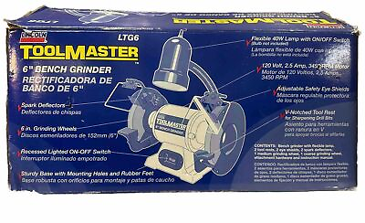 #ad #ad New Lincoln ToolMaster LTG6 6quot; Bench Grinder 2.5 Amp 3450 RPM $79.99