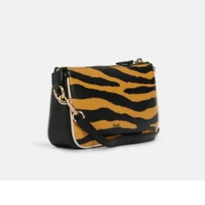 #ad Coach C7438 Nolita 19 Mini Tiger Print Coated Canvas Top Handle Wrist Handbag $99.90