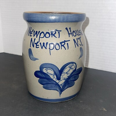 #ad Beaumont Brothers Salt Glaze Crock Cobalt Blue Newport House Newport NJ 1997 BBP $9.00