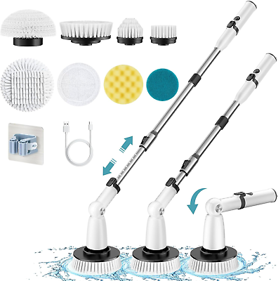 #ad Electric Spin Scrubber 2024 New Cordless Shower Scrubber with 8 Replaceable Bru $81.99