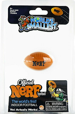 #ad World#x27;s Smallest Official NERF FOOTBAL Mini Toy $9.94