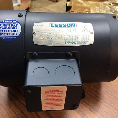 #ad Leeson Electric Motor 100960.00 3 4HP 208 230 460V 3450RPM M1VR $295.00