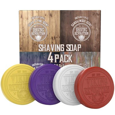 #ad #ad Shaving Soap for Men Wet Shave use with bowl and brush 4 Pack Variety 2.5oz each $30.99