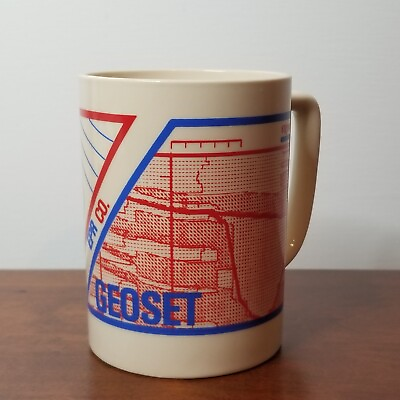 #ad Vintage Exxon Geoset EPR Co. GPMap Map Coffee Mug Cup Oil Fuel Gas Ceramic Rare $4.95