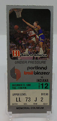 #ad #ad Portland Trailblazers NBA Game Ticket Stub 12 11 90 Under Pressure vs. Indiana $8.99