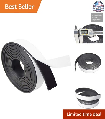 #ad High Quality Rubber Strip 1 8quot; Thick X 1quot; Wide X 10#x27; Long Self Stick Black $25.64