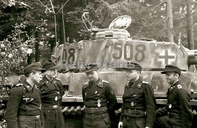 #ad WW2 Picture Photo German Tank Panzer fighter destroyer crew soldiers 0157 $5.90